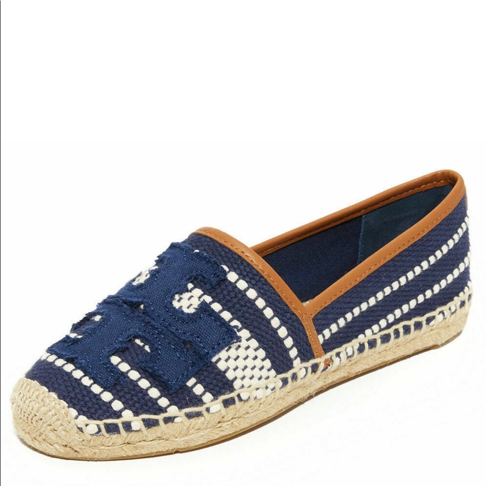 Tory Burch logo canvas espadrilles